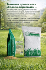 Газонная травосмесь "САДОВО - ПАРКОВЫЙ" - 1 кг — изображение 2