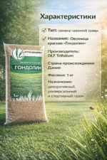 Овсяница красная "ГОНДОЛИН" - 1 кг — изображение 3